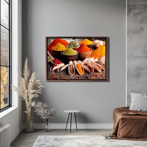 Spices On A Kitchen Table Decorative Canvas Wall Art, Canvas Wall Art, Canvas Room Decor, Home Decor Canvas, Housewarming Gifts