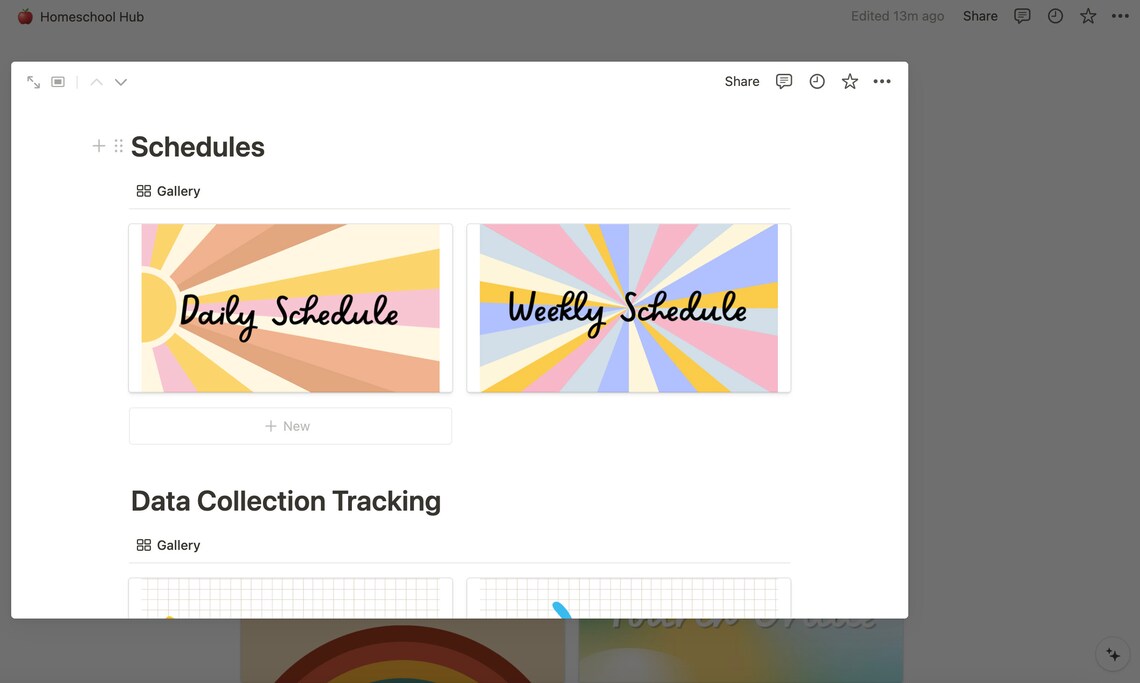 Notion Colorful Table Colorful Homeschool Notion Template for Planning and Organization - Etsy