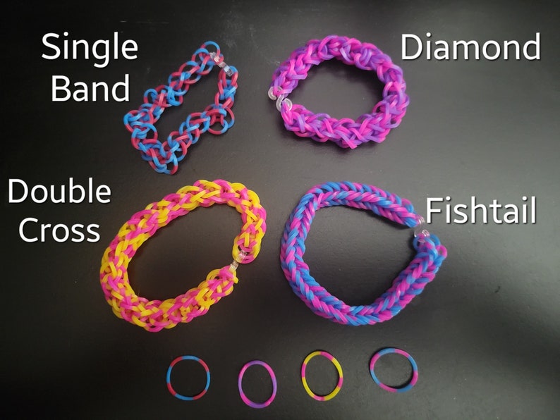 Rainbow Loom Tie Dye Bracelets Etsy