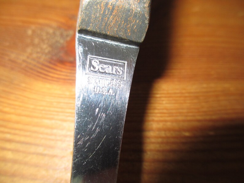 Vintage Sears Ladle with Wooden Ergonomic Handle 014UT image 8