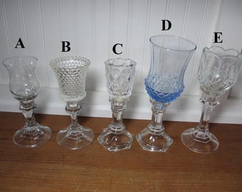 Glass Candle Votive, CHOOSE, Listing is for 1 Votive 059HD