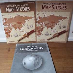 ABeka Books, 9th Grade, World Geography Map Studies Books, PLEASE Read Listing for Details 280BK