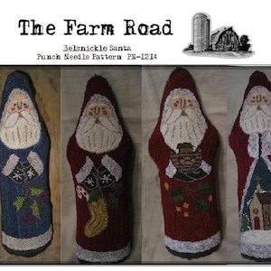 Belsnickle Santa Punch Needle PDF/Download PATTERN by The Farm Road DIGITAL Copy 324PN