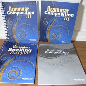 ABeka Books, 9th Grade, Grammar, Composition, Spelling Books, PLEASE Read Listing for Details 276BK