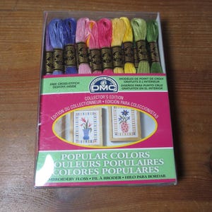 DMC Popular Colors Collector&#39;s Edition Boxed Set , 36 Skeins Colors, Destash, NOS 333FL