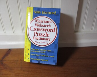 Merriam- Wester's Crossword Puzzle Dictionary, 3rd Edition, Paperback BK016