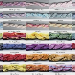 Dinky Dyes Hand-Dyed Silk Floss, Destash, NOS 320FL