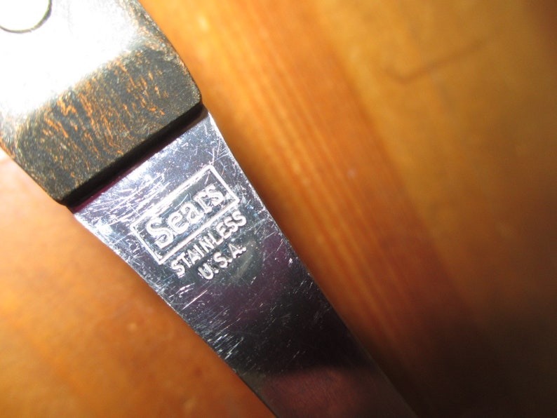 Vintage Sears Ladle with Wooden Ergonomic Handle 014UT image 5