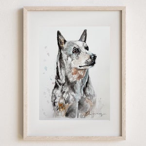 Custom Watercolor Pet Portrait: Original Hand-Painted Dog Art