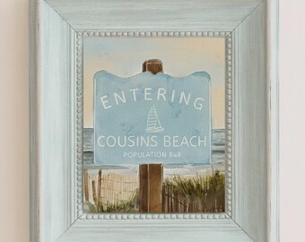 Cousins Beach Watercolor – The Summer I Turned Pretty Inspired Art Print