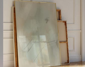 Large Abstract Art Print: Neutral Modern Wall Decor