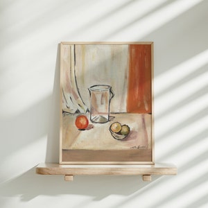 Warm wait | Oranges and pears still life painting | Fine Art Print