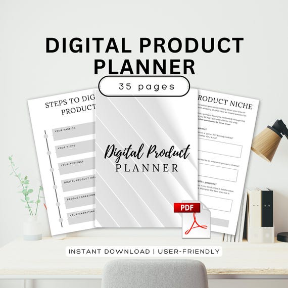 Printable Digital Product Planner Digital Product Idea Planner Digital Planning Product Digital Business Pricing Worksheet Brainstorm Plan