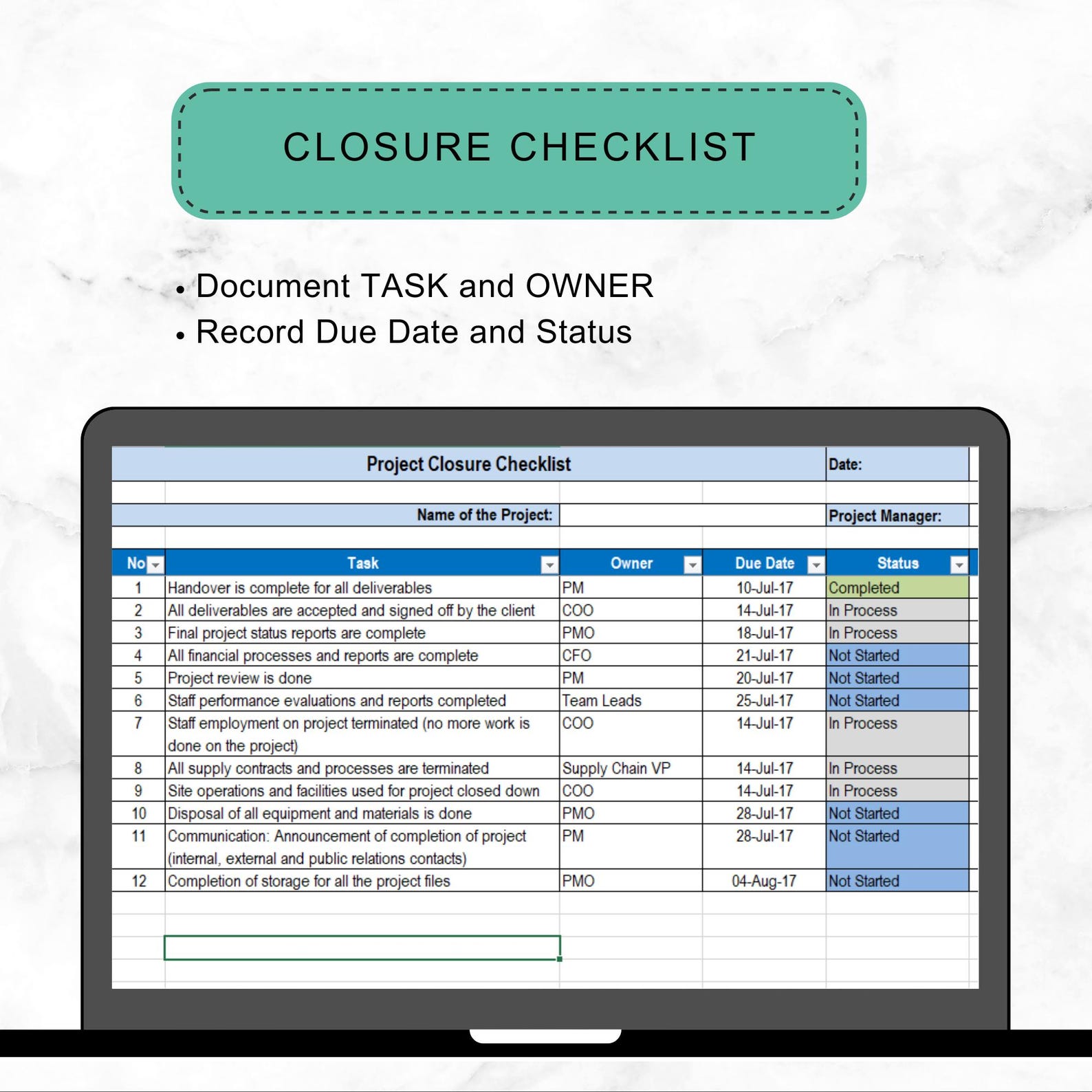 Project Closure Template Bundle for Post Implementation Review Closing ...