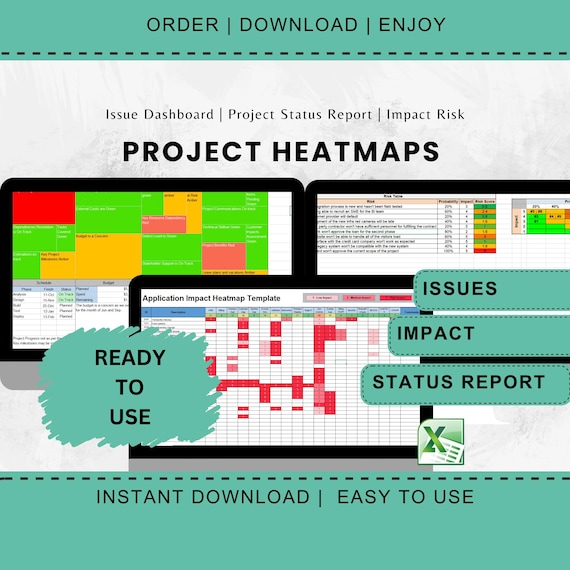 Project Heatmap Bundle Excel Templates Project Management Issue Identifier Risk