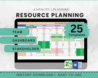Resource Management Bundle | Resource Planning | Capacity Planning | Stakeholder | Team