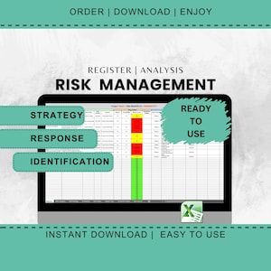 Project Risk Management Template, Risk Register and Risk Log, Project Risk Assessment with Risk Identification, Risk Analysis, Risk Planning