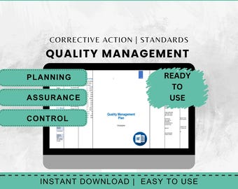 Quality Management Plan Template, Project Quality Assurance & Control, Quality Procedures and Standards, Project Quality Plan Template |