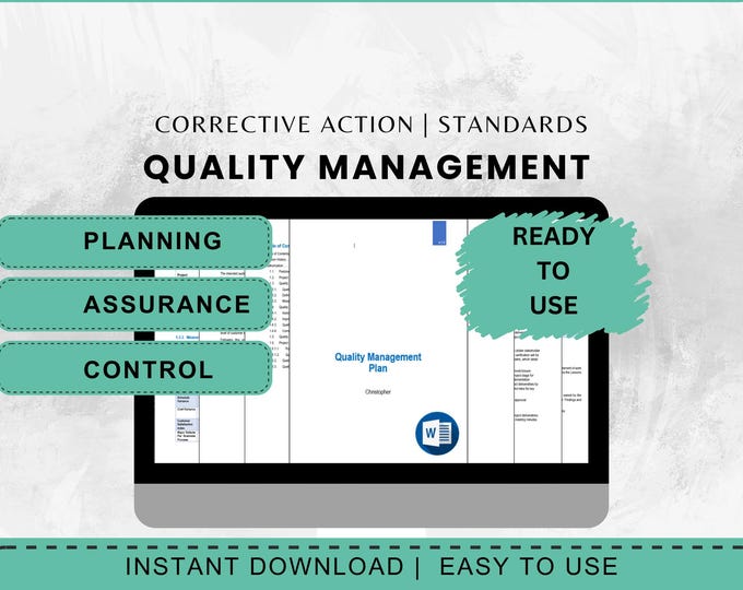Quality Management Plan Template, Project Quality Assurance & Control, Quality Procedures and Standards, Project Quality Plan Template |