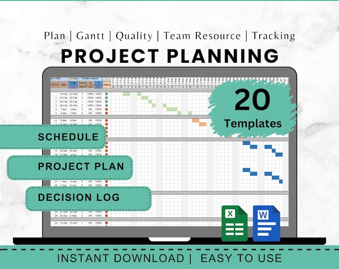 Project Planner Template Excel Sheet Work Planning Guide Team Timeline Template Business Planner Schedule Template Task Manager Project