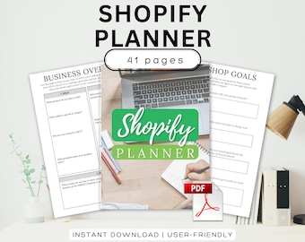Shopify Planner for Small Business Shopify Store Launch Business Printable Planner PDF Shopify Store Website Planner
