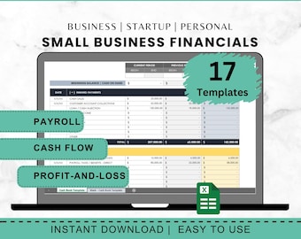 Small Business Excel Template Financial Planning Business Budget Spreadsheet Bundle Expense Tracker Accounting Tool Digital Download