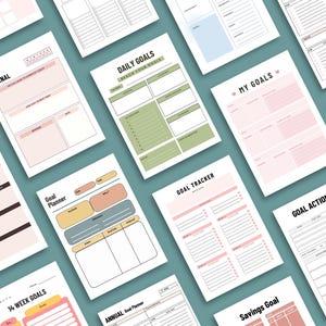 Goal Planner Printable Bundle, Daily, Weekly, Monthly Annual Goals ...