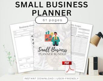 Small Business Planner Bundle Printable Business Planner New Product Goal Planning Business Plan Entrepreneur Planning Start Up Business