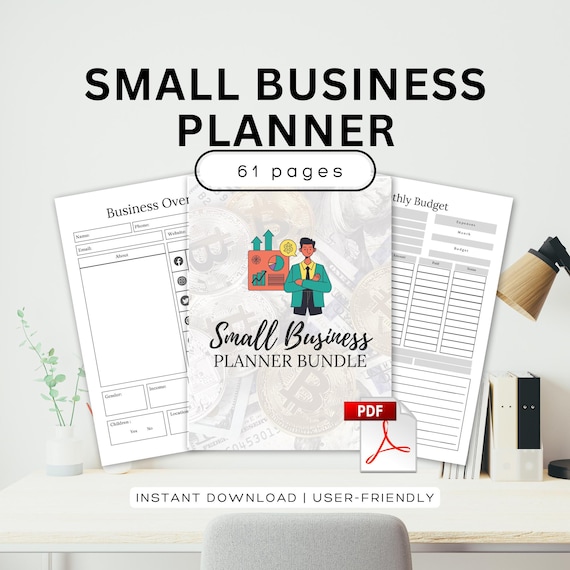 Small Business Planner Bundle Printable Business Planner New Product Goal Planning Business Plan Entrepreneur Planning Start Up Business
