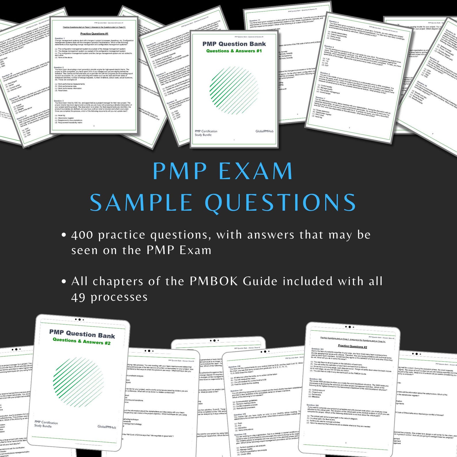 PMP Certification Study Bundle Project Management Professional Question ...