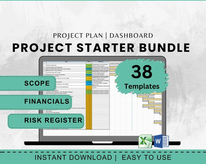 Project Starter Templates Project Starter Kit Excel Bundle Digital Download Business Planning Tool Dashboard Tracking Sheet Kit Office