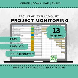 Excel Business-sjabloon Projecttrackingsysteem Projectbeheerkit Business-tool Professional PM-planningsdocumentsjabloon Office