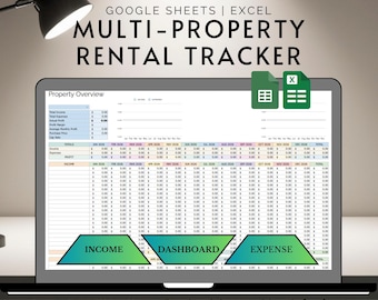 Rental Property Tracker Spreadsheet Template Landlord Income Expense Calculator Investment Tracking Real Estate Financial Management Profit