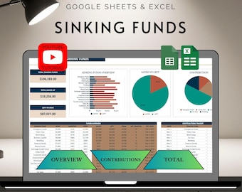 Sinking Fund Tracker Savings Goal Budget Planner Template Spreadsheet Excel Download Google Sheets Financial Planning Money Management