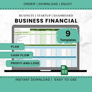 Excel-begrotingssjabloon Budgetspreadsheet voor kleine bedrijven Financiële tracker Bedrijfskostenbeheersysteem Cashflow Dashboard winstverlies