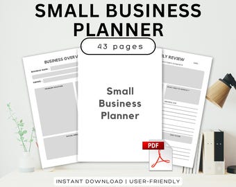 Business Planning Printable Bundle Business Planner Social Media Planning Business Plan Finance Tracker Monthly Calendar Business Finances