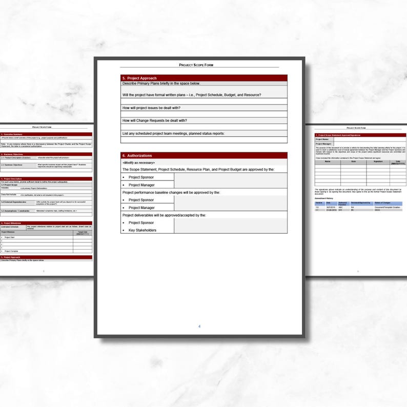 Project Scope Template | Executive Summary, Milestones (word .docx) - Etsy