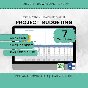 Project Budgeting Templates for Cost Benefit Analysis and Project Cost Estimation in Earned Value Project Finances Budget Management