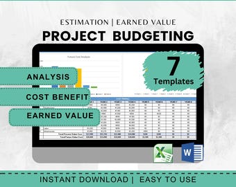 Project Budgeting Templates for Cost Benefit Analysis and Project Cost Estimation in Earned Value Project Finances Budget Management