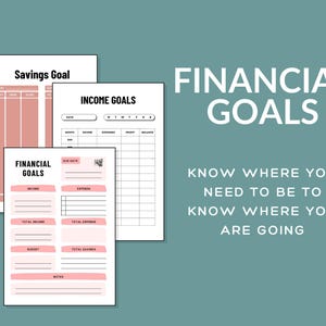 Planer Printable Bundle, tägliche, wöchentliche, monatliche Jahresziele, minimalistisch und produktiviät, PDF mit klaren Zielen Bild 6