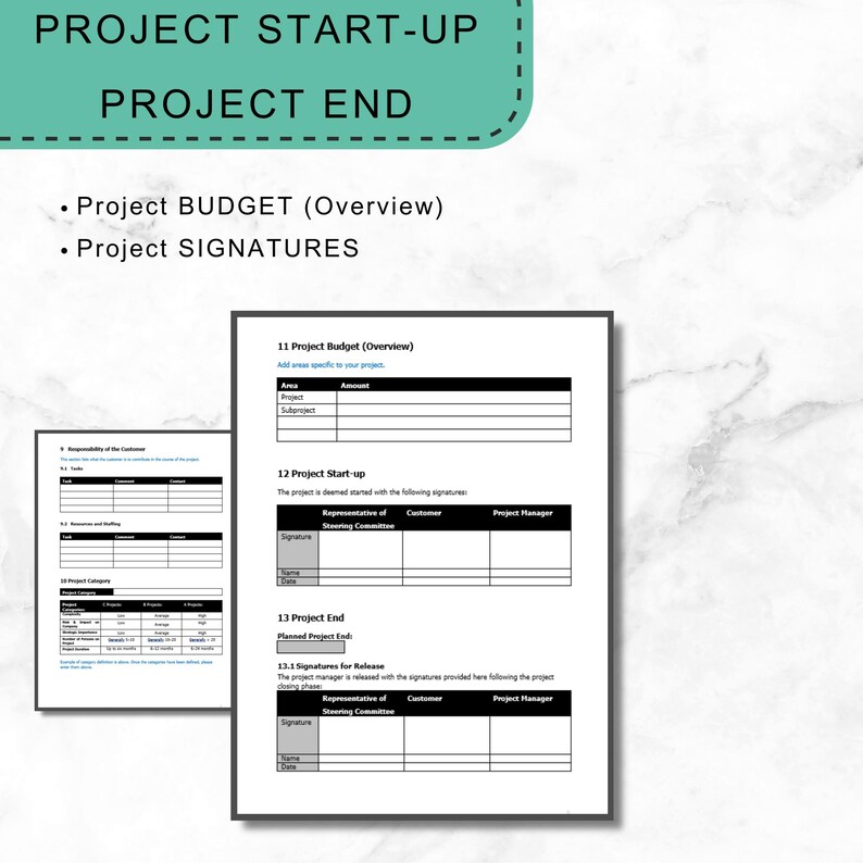 Project Charter Word Template for Project Initiation, Project Purpose ...