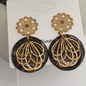 Handmade earrings, polymer clay earrings, dangle earrings, unique earrings, one-of-a-kind earrings