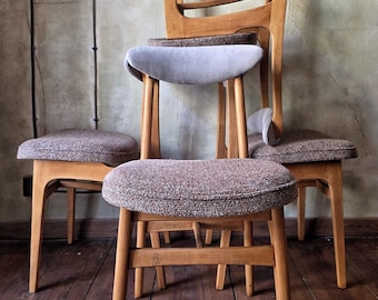 FREE SHIPPING Vintage polish mid-century dining chair type 200-190 by R.Hałas PRL Designe