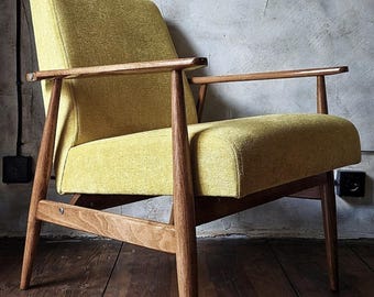 FREE SHIPPING Lisek 300-190 PRL Design Vintage polish armchair mid century