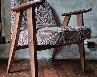 Chierowski 366 PRL Design fauteuil polonais vintage milieu du siècle