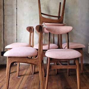 Polierter Vintage-Stuhl aus der Mitte des Jahrhunderts Typ 200-190 von R.Hałas PRL Designe