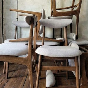 Mid Century Polish Dining Chair Type 200-190 by R. Hałas 1960s 1970s