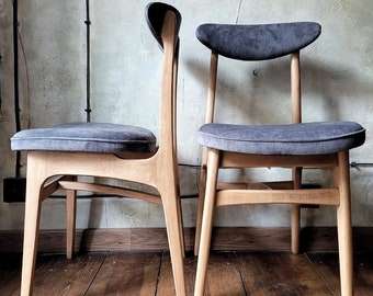 R.Hałas 200-190 PRL Design chaise vintage polonaise du milieu du siècle