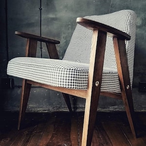 Józef Chierowski Model 366, Restored Mid Century Modern Armchair, Vintage 1960s Polish Design Lounge Chair