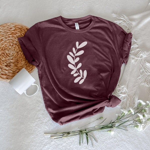 Graceful Garden Blooms Tee, Floral T-Shirt, Uplifting V-neck Top, Botanical Blouse, Perfect Gift, Elegant Mom's Day Present